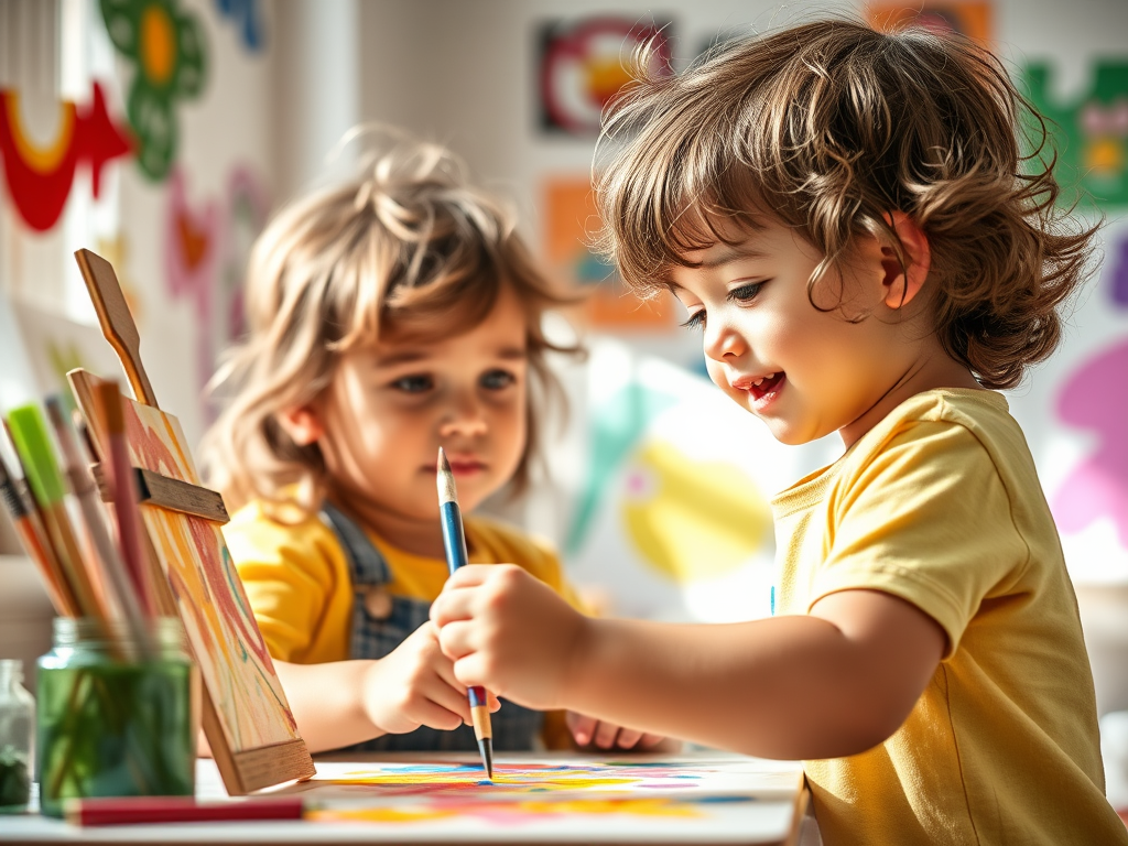 A meticulously organized art therapy cart made of brushed steel with neatly arranged, color-coordinated storage trays, holding high-quality acrylic paint tubes in subdued, corporate colors, carefully labeled jars of fine paintbrushes, and a stack of fresh white canvases. The cart is stationed beside a modern, low-profile therapy table with clean edges, set against a wall in a soft, neutral shade. Bright but indirect daylight from a nearby high window creates an even, diffuse light, minimizing shadows and lending a clean, clinical atmosphere. Captured from a low-angle perspective that highlights the cart’s structure and the purposeful arrangement, the image exudes professionalism and precision. The overall aesthetic is photographic, clean, and organized, echoing the corporate branding of a professional art therapy practice.